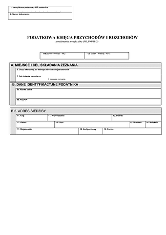 PKPiR Podatkowa Księga Przychodów i Rozchodów z możliwością wysyłki JPK_PKPIR (2)