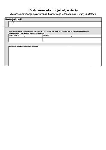 SFJGKZ DInfo (v.1-2) (v.1-3) Dodatkowe informacje i objaśnienia oraz nota podatkowa - informacja dodatkowa dotycząca podatku dochodowego - do skonsolidowanego sprawozdania grup kapitałowych w złotych - z wysyłką pliku xml JPK_SF 