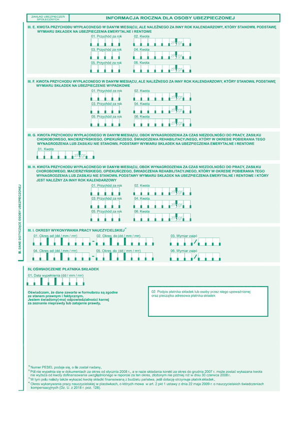 IROU-zal (archiwalny) Informacja roczna dla osoby ubezpieczonej - załącznik