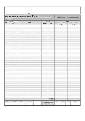 PK_35 Polecenie księgowania (35 poz. A4)