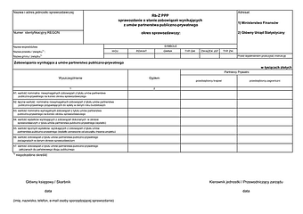 Rb-Z PPP Sprawozdanie o stanie zobowiązań wynikających z umów partnerstwa publiczno-prywatnego