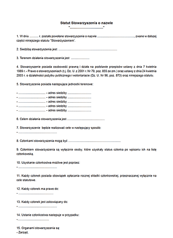 SStow Statut Stowarzyszenia