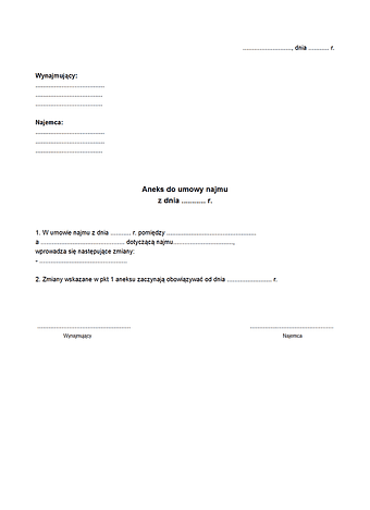 AdUN Aneks do umowy najmu