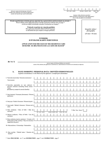 WoWKPob Wniosek o wydanie karty pobytowej (UE)