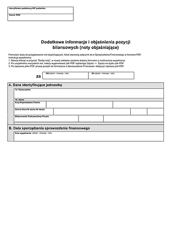 SFJINZ DDInfo (v.1-2) (v.1-3) Noty objaśniające - Dodatkowe informacje i objaśnienia