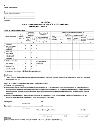 RIFBP Rozliczenie inwestycji finansowanej ze środków budżetu państwa