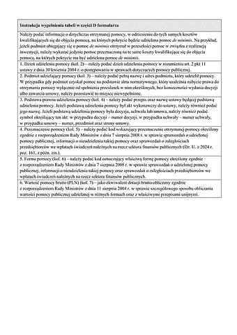 PFRON Obj Instrukcja wypełnienia tabeli w części D formularza PFRON INF-O-PdM 