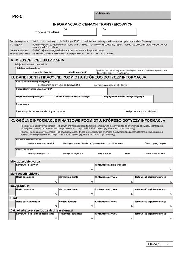 Informacja TPR-C
