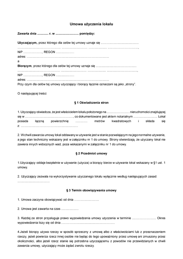 Umowa użyczenia lokalu: Kompletny przewodnik