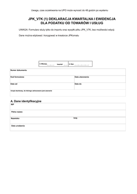 JPK_V7K (1) (archiwalny) Jednolity Plik Kontrolny dla ewidencji zakupu i sprzedaży VAT i deklaracji VAT-7 kwartalnie